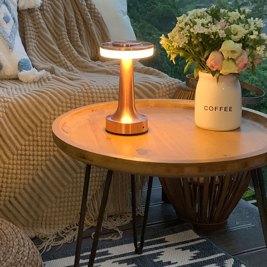 Lampe de table LED dorée et lampe cuivre/argent