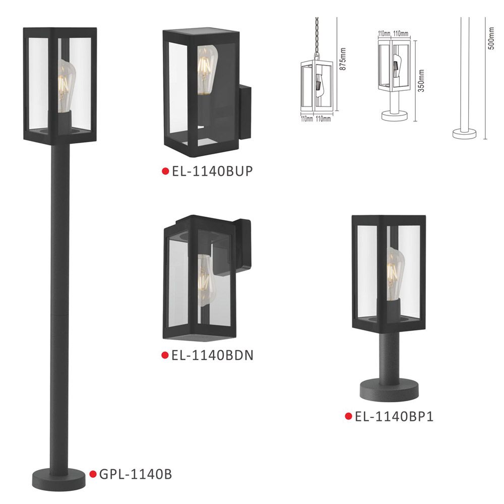 Serie de faroles para exterior - Bastón (apliques/poste de luz)