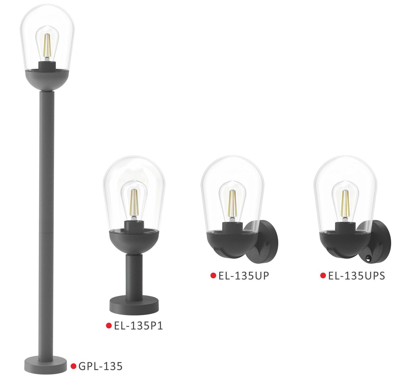 Outdoor Lantern Series - Fuchsia (Wall Light/Bollard/Lantern Light/Sensor Light) - EL-135. 