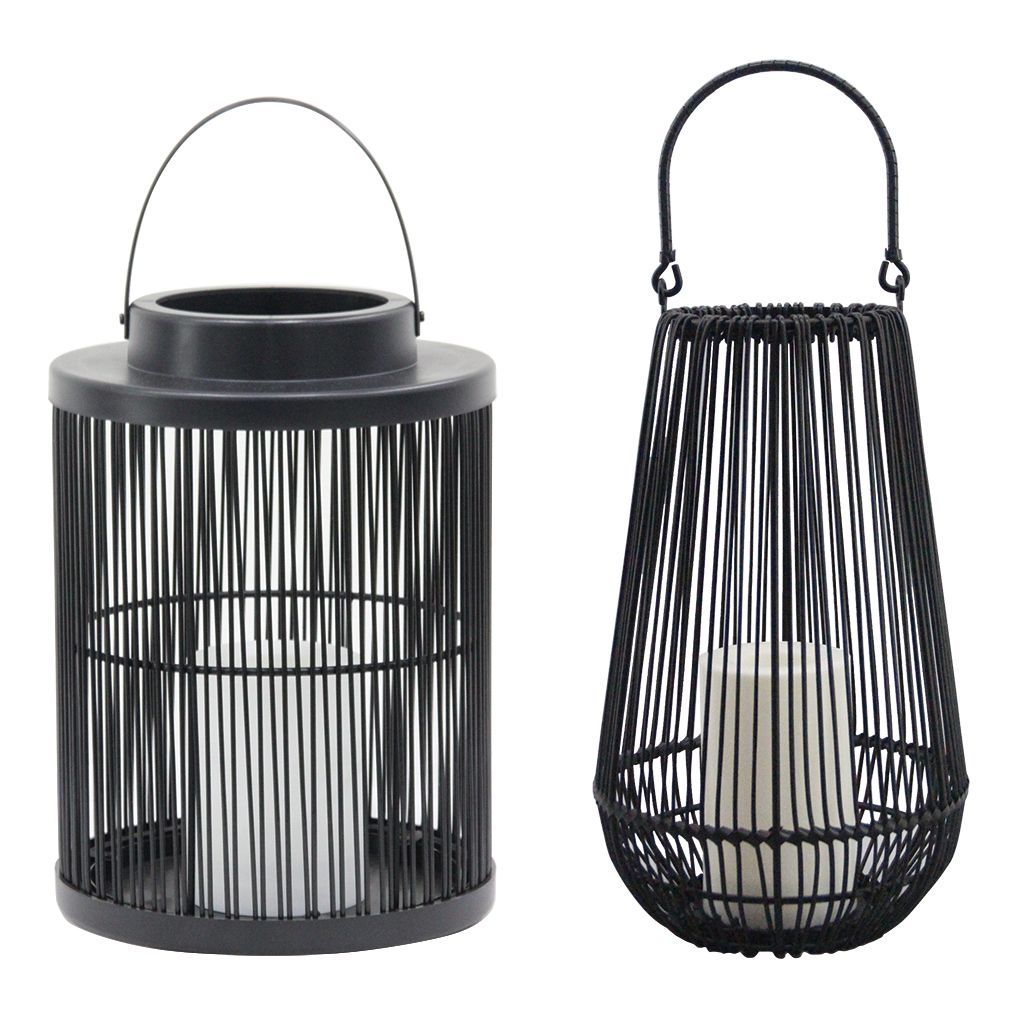 Outdoor Vintage iron-rattan lantern