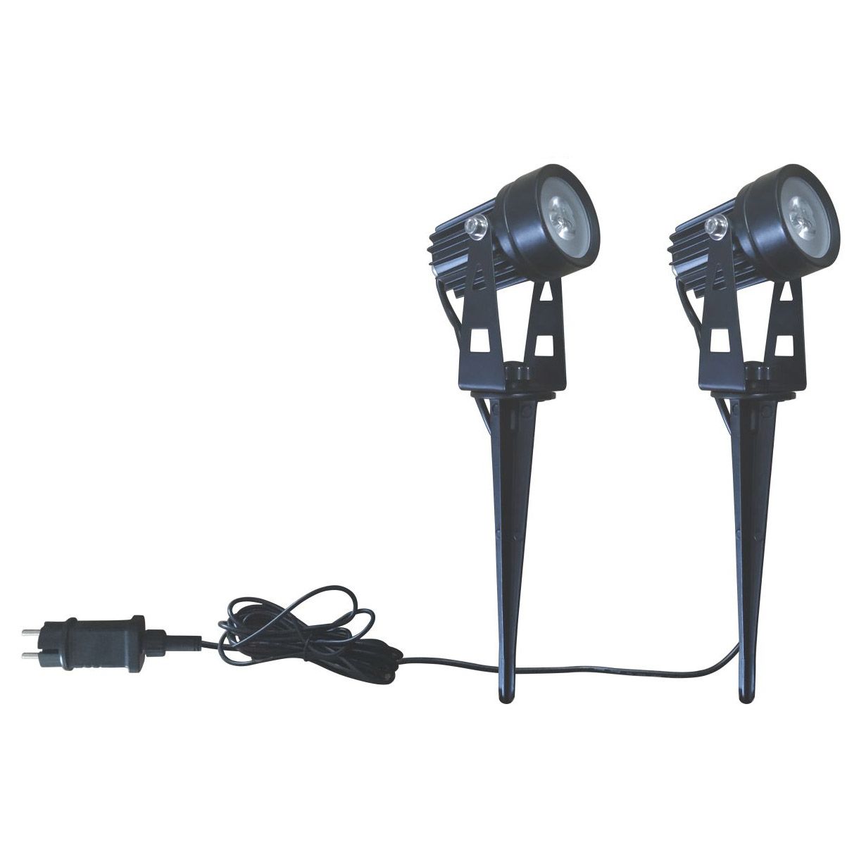 Paquete de 2 luces LED con pinchos para jardín (ErP 3600h)